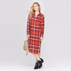 Plaid flannel dress